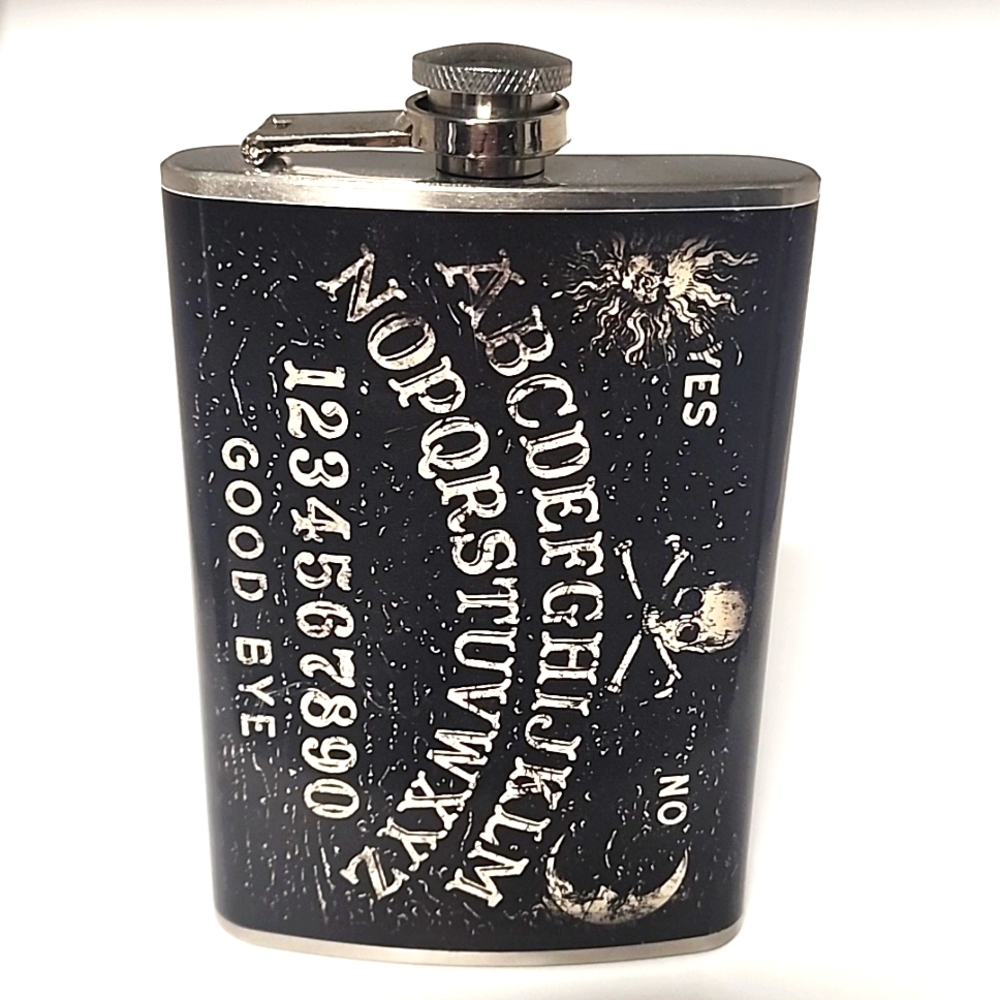 Stainless Steel Ouija Board Design Flask